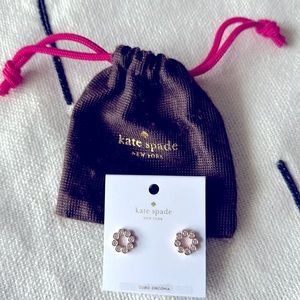 Kate Spade CZ round wearing with original cloth bag…..rose gold color